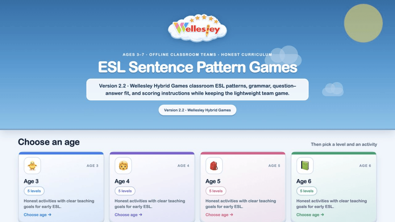 ESL Sentences activity preview